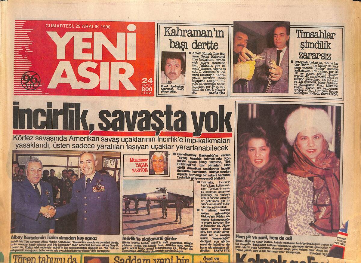 Yeni Asır Gazetesi 29 Aralık 1990 - Devlet Zonguldak'ı Defterden Sildi - Yazıcıoğlu Bileniyor GZ132065 - 1