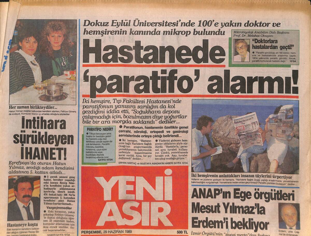 Yeni Asır Gazetesi 29 Haziran 1989 - Altay'a Polonyalı Antrenör - Çeşme'de Uykusuz Geceler GZ132142 - 1