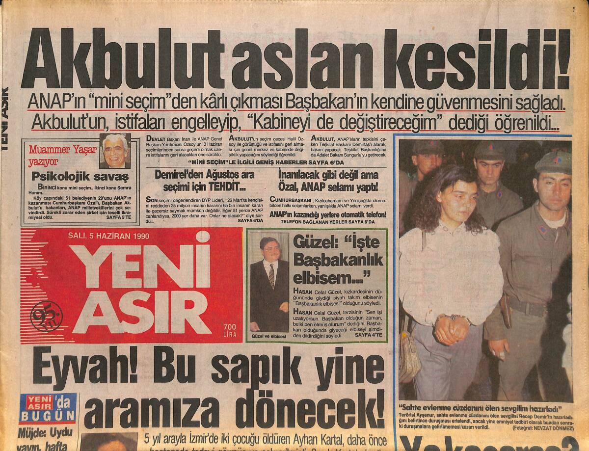 Yeni Asır Gazetesi 5 Haziran 1990 - İzmir Spor Yazarları Turnuvası Ağustos'ta - Başkan Çakmur'a İki Önerimiz Var... GZ133671 - 1