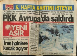 Yeni Asır Gazetesi 7 Mart 1987 - PKK Avrupada Saldırdı GZ61645 - 1