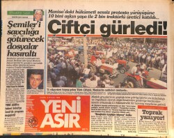 Yeni Asır Gazetesi 8 Eylül 1989 - Fuar Göl Gazino Afişi, Muazzez Abacı, Hülya Avşar - Çiftçi Gürledi - Yunan'ın Denize Dökülmesine 48 Saat Kaldı GZ132184 - 1