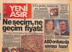 Yeni Asır Gazetesi 8 Ocak 1991 - Otolara Çakmur Kelepçesi - Mardin Boşaltılıyor GZ132063 - Gökçekoleksiyon