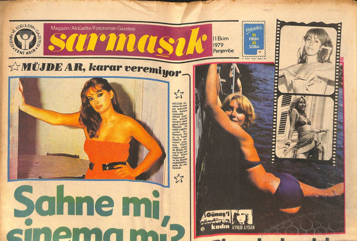 Yeni Asır Gazetesi Sarmaşık Eki 11 Ekim 1979 - Müjde Ar, Sahne mi Sinema mı Karar Veremiyor - Claudia Cardinale Show GZ134018 - 1