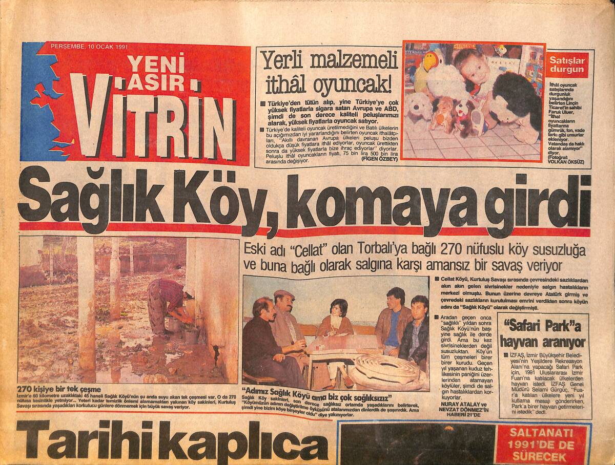 Yeni Asır Gazetesi Vitrin Eki 10 Ocak 1991 - Hiddink'in İzmir Sevgisi - Cim-Bom Çok Memnun GZ157919 - 1