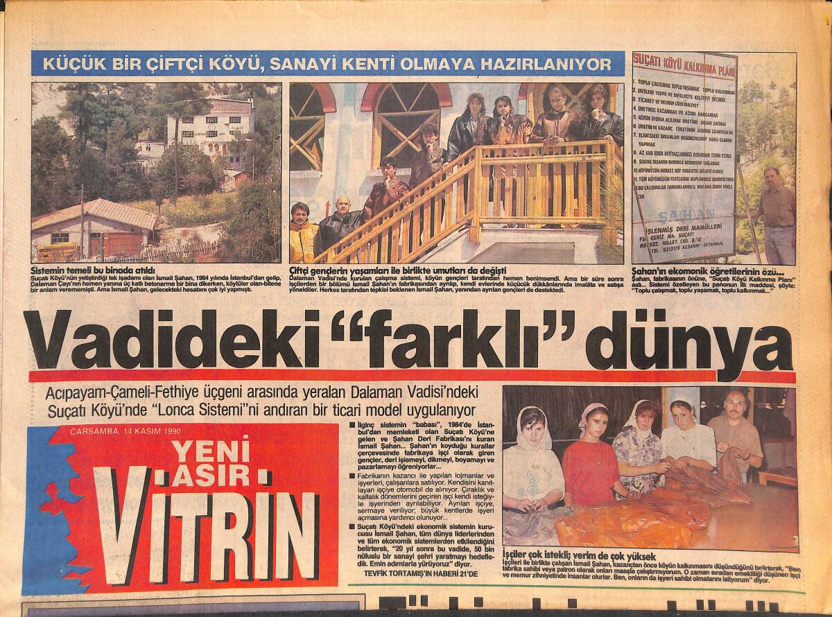 Yeni Asır Gazetesi Vitrin Eki 14 Kasım 1990 - Beymen'de Patron Değişmiyor - Türkiye'nin En Büyük Çiçek Bahçesi : İzmir GZ135011 - 1