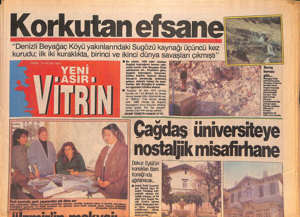 Yeni Asır Gazetesi Vitrin Eki 16 Kasım 1990 - AIDS İçin Danışma Konseyi - Çakmur İki Huylu Politikacı GZ135004 - 1