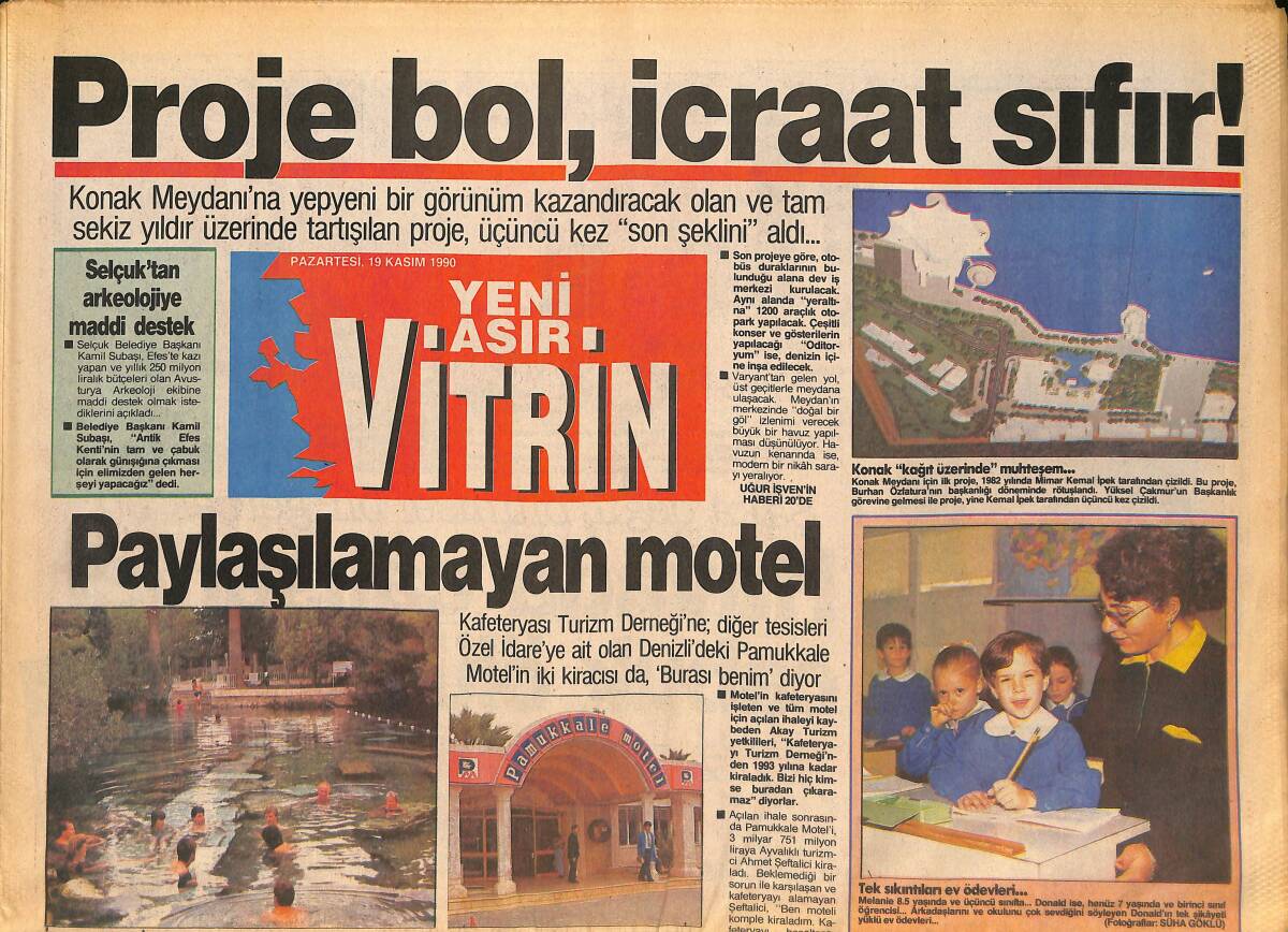 Yeni Asır Gazetesi Vitrin Eki 19 Kasım 1990 - Kuyumcular Altın Almıyor - Fatih Kolejinin Amerikalı Gururu GZ134038 - 1