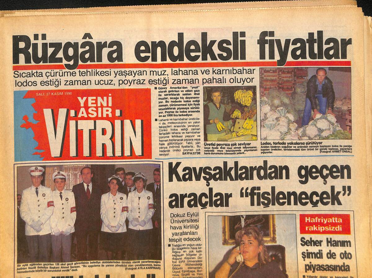 Yeni Asır Gazetesi Vitrin Eki 27 Kasım 1990 - Bu Hafta Derbide Herkes Cim-Bom'a Karşı - Kansere Karşı Yeni Silah GZ134251 - 1