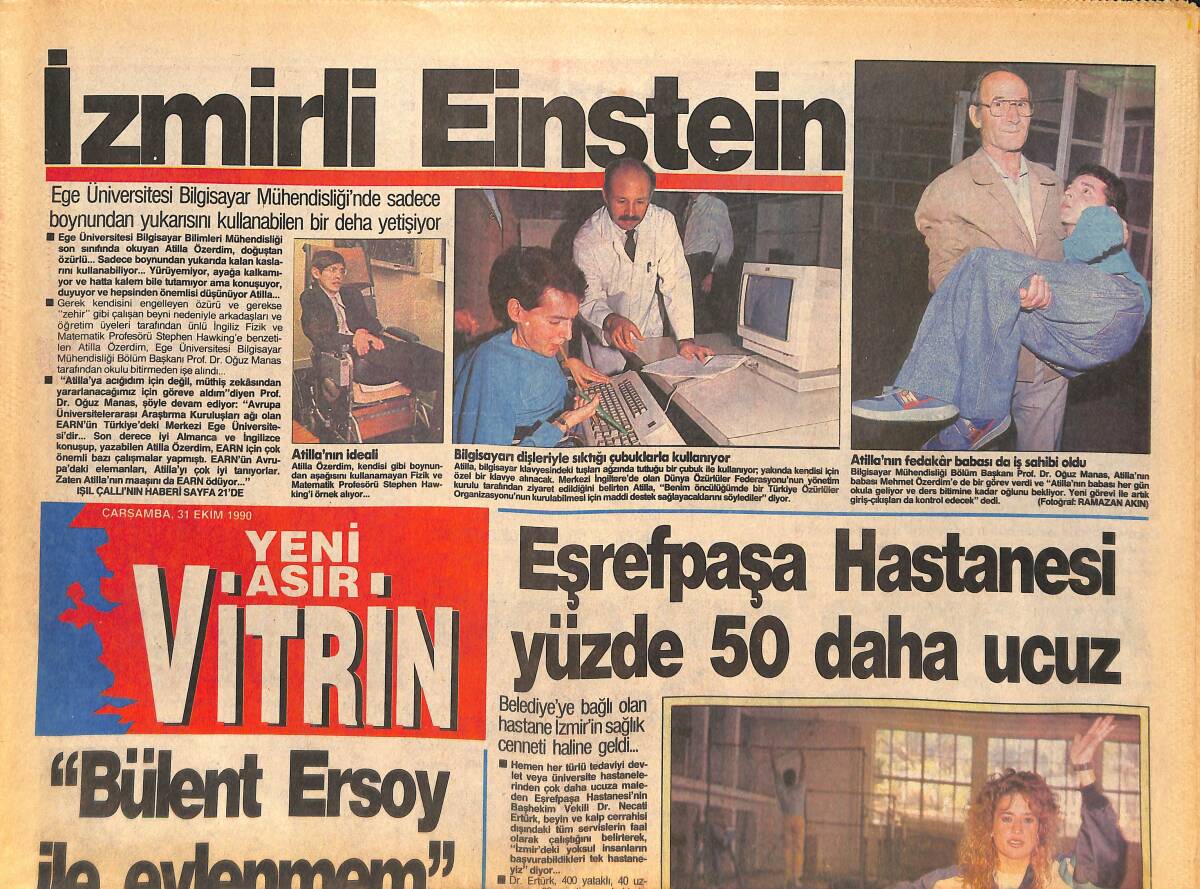 Yeni Asır Gazetesi Vitrin Eki 31 Ekim 1990 - Fenerli Futbolculara Antrenmanda Saldırı - Galatasaray'da Tanju da Sakat GZ134786 - 1
