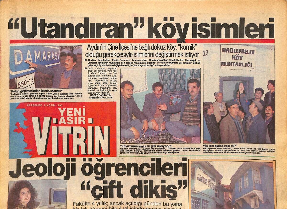Yeni Asır Gazetesi Vitrin Eki 8 Kasım 1990 - Fener İtalya'da Atalanta Karşısında Paramparça Oldu GZ134263 - 1