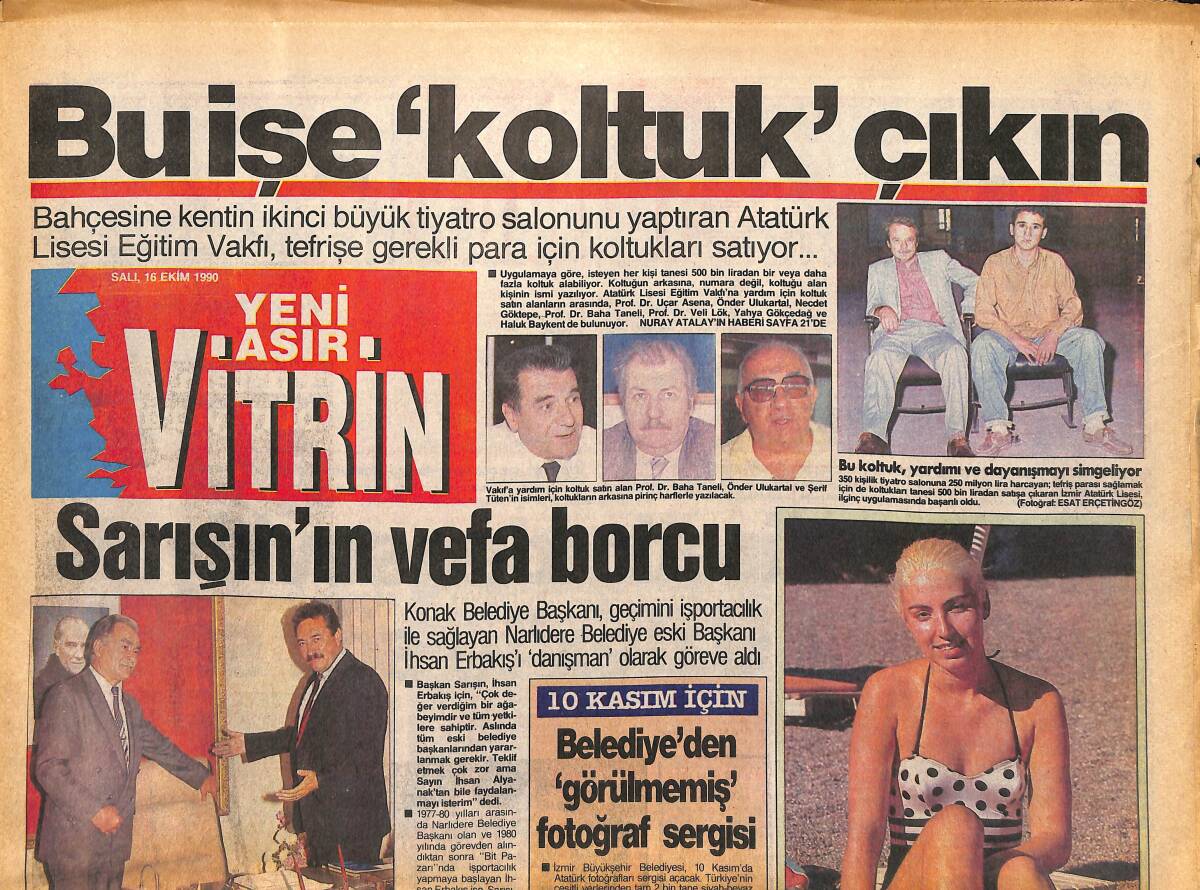 Yeni Asır Vitrin Gazetesi 16 Ekim 1990 - Almanlar, Mustafa Denizli'yi Unutmadı - Fener Güçleniyor GZ153738 - 1