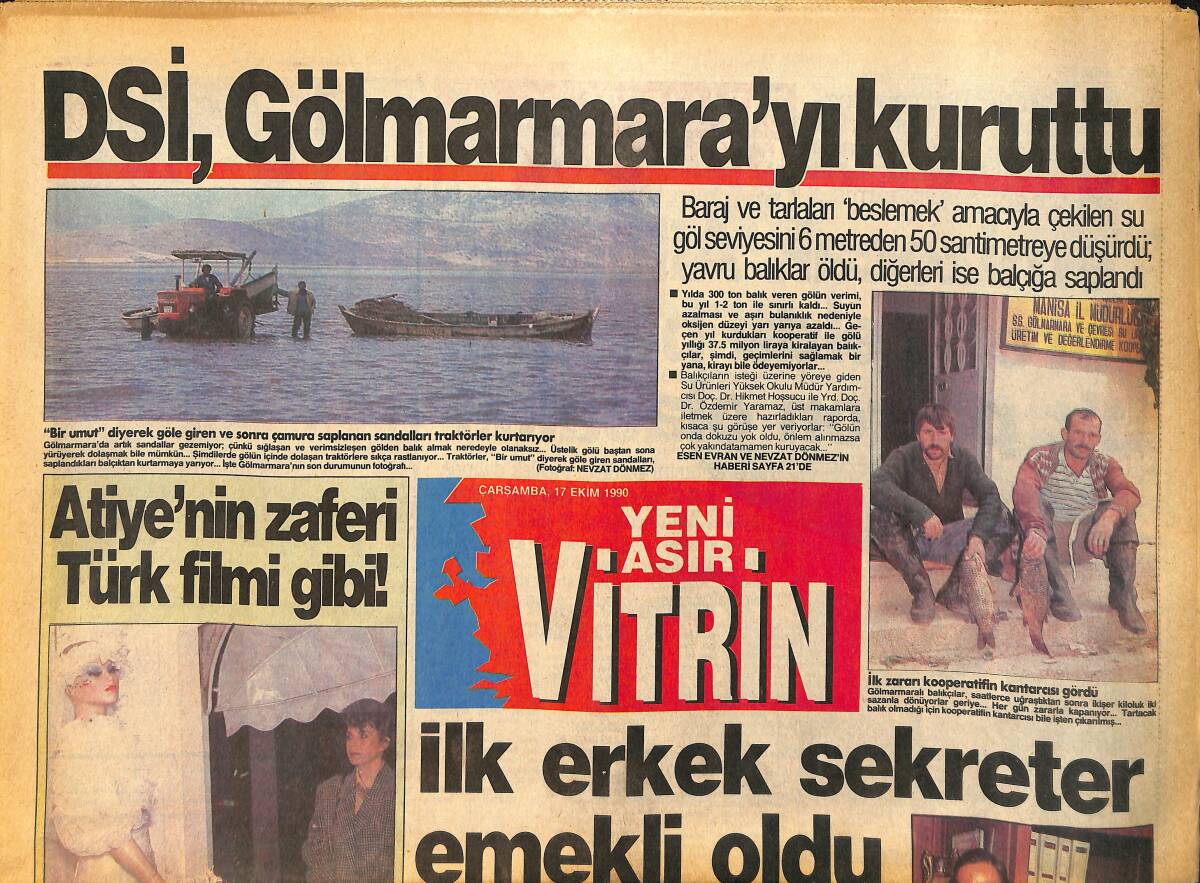 Yeni Asır Vitrin Gazetesi 17 Ekim 1990 - Beşikçioğlu'ndan Tavsiye - Yılmaz Vural Bütün Eleştirilere Rağmen Takım Yine Hücum Oynatacak GZ153762 - 1