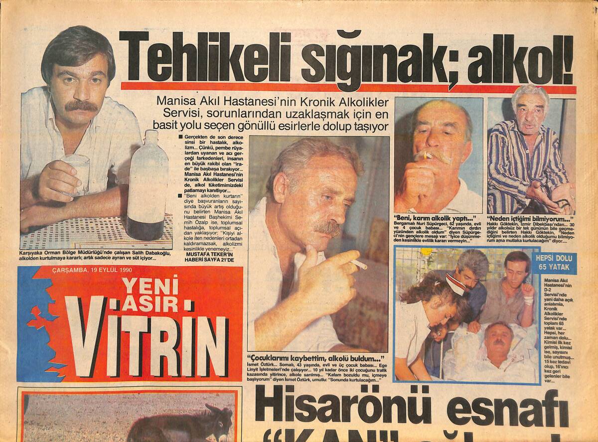 Yeni Asır Vitrin Gazetesi 19 Eylül 1990 - Tehlikeli Sığınak; Alkol! - Göztepe'nin Küçükleri Büyüyor! GZ136911 - 1