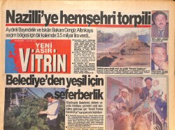 Yeni Asır Vitrin Gazetesi 1 Kasım 1990 - Nazilli'ye Hemşehri Torpili - Nilüfer, Hülya Sözer, Nilüfer Öz Afiş GZ136565 - 1
