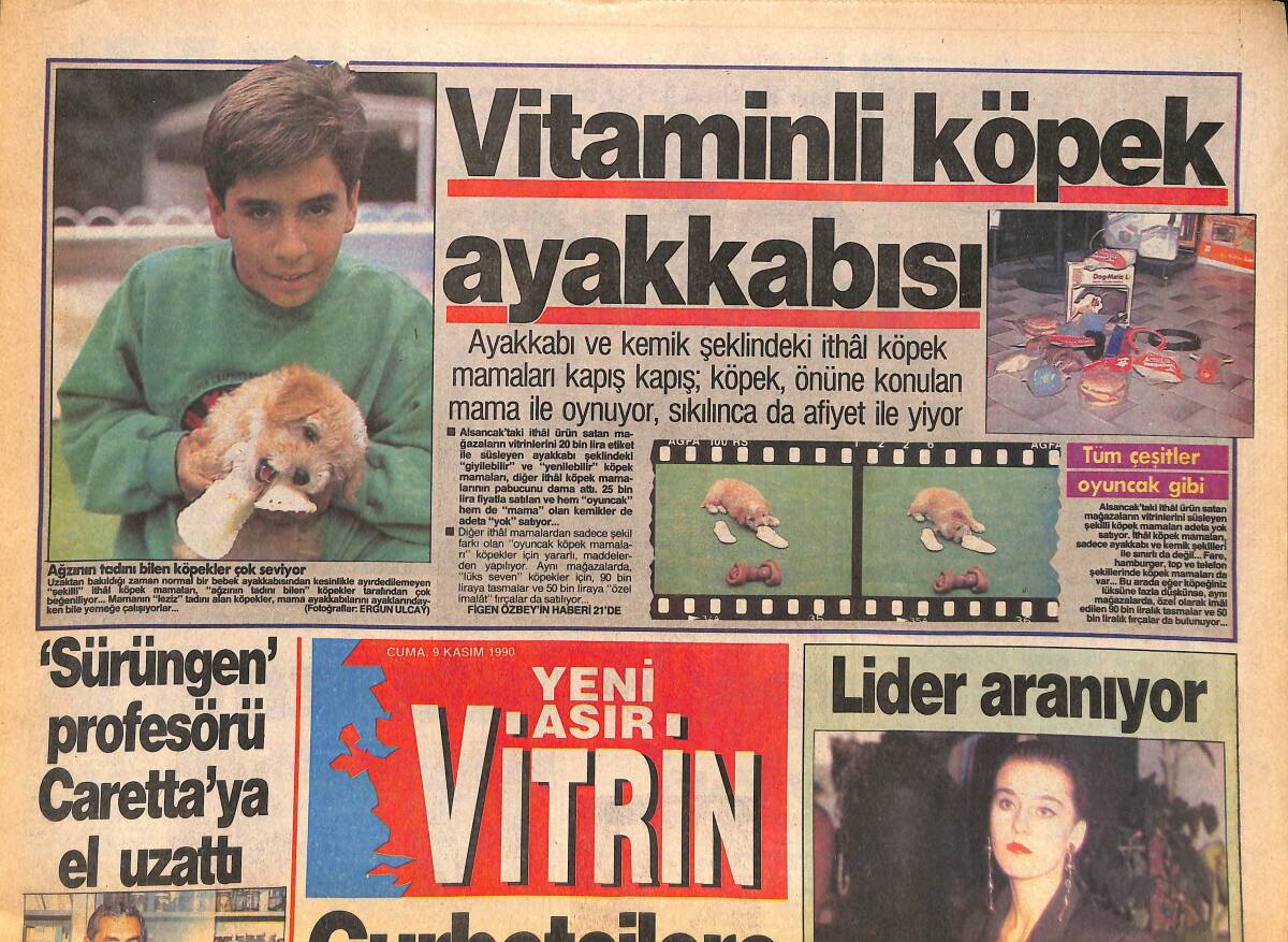 Yeni Asır Vitrin Gazetesi 9 Kasım 1990 - Gazinin Yaşamında İzmir'in Silinmez İzleri - Gubetçilere Özel Fakülte GZ136540 - 1