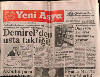 Yeni Asya Gazetesi 1 Nisan 1990 - Doğum Günü Hediyesi GZ56107 - 1