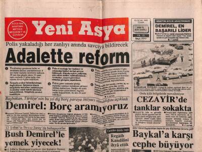 Yeni Asya Gazetesi 10 Ocak 1992 - Doğum Günü Hediyesi GZ55586 - 1