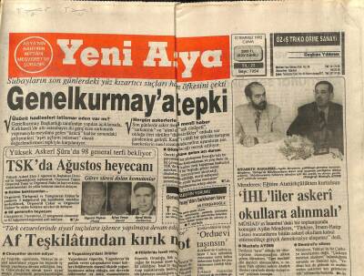 Yeni Asya Gazetesi 10 Temmuz 1992 - İHLliler Askeri Okullara Alınmalı GZ104358 - 1