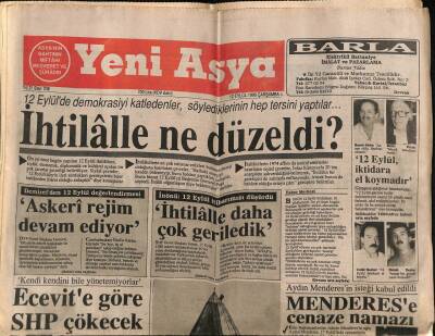 Yeni Asya Gazetesi 12 Eylül 1990 - Suriye Hava Sahasını ABD Uçaklarına Açtı GZ87418 - 1