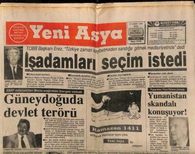 Yeni Asya Gazetesi 12 Mart 1991 - Batman Havaalanına Mescit İsteniyor GZ87649 - 1