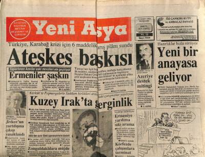 Yeni Asya Gazetesi 12 Mart 1992 - Kuzey Irakta Gerginlik GZ104356 - 1