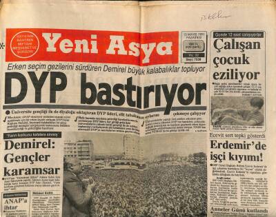 Yeni Asya Gazetesi 13 Mayıs 1991 - Mısırın Körfez Endişesi GZ87656 - 1