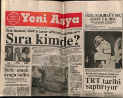 Yeni Asya Gazetesi 14 Nisan 1990 - TRT Tarihi Saptırıyor GZ61496 - 2