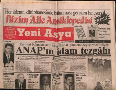 Yeni Asya Gazetesi 15 Ekim 1990 - Doğum Günü Hediyesi GZ55575 - 1
