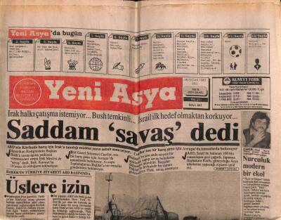 Yeni Asya Gazetesi 15 Ocak 1991 - Doğum Günü Hediyesi GZ55583 - 1