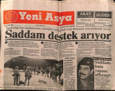 Yeni Asya Gazetesi 16 Ağustos 1990 - Saddam Destek Arıyor GZ62971 - 2