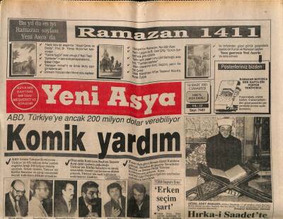 Yeni Asya Gazetesi 16 Mart 1991 - Basrada Yüzlerce Muhalif Can Verdi GZ87653 - 1