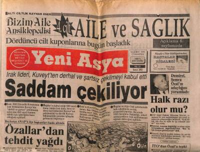 Yeni Asya Gazetesi 16 Şubat 1991 - Doğum Günü Hediyesi GZ56085 - 1