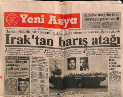 Yeni Asya Gazetesi 17 Ağustos 1990 - Kral Hüseyin Ablukaya Yeşil Işık Yaktı GZ62970 - 1