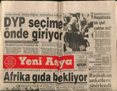 Yeni Asya Gazetesi 17 Ekim 1991 - Afrika Gıda Bekliyor GZ104324 - 1
