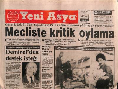 Yeni Asya Gazetesi 17 Mart 1992 - Doğum Günü Hediyesi GZ56080 - 1