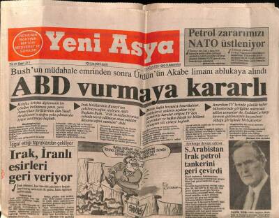 Yeni Asya Gazetesi 18 Ağustos 1990 - Körfez Patlama Noktasında GZ62973 - 1