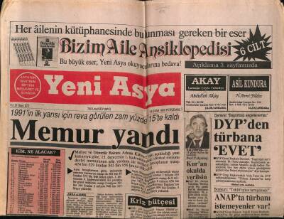 Yeni Asya Gazetesi 18 Ekim 1990 - Doğum Günü Hediyesi GZ55569 - 1