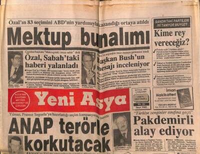 Yeni Asya Gazetesi 18 Eylül 1991 - Doğum Günü Hediyesi GZ55546 - 1
