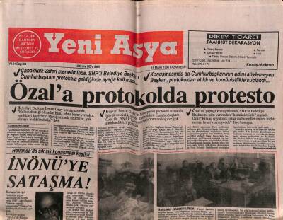 Yeni Asya Gazetesi 19 Mart 1990 - Doğum Günü Hediyesi GZ55552 - 1