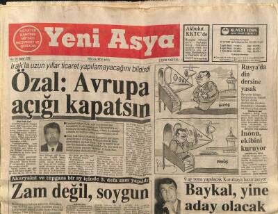 Yeni Asya Gazetesi 2 Ekim 1990 - Özal Avrupa Açığı Kapatsın GZ104243 - 1