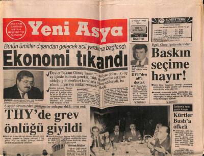 Yeni Asya Gazetesi 2 Nisan 1991 - Doğum Günü Hediyesi GZ56117 - 1