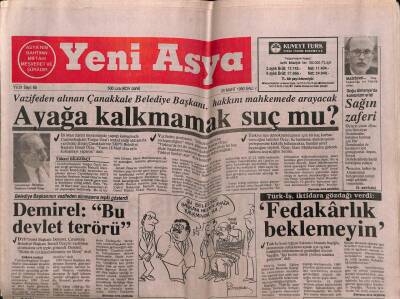 Yeni Asya Gazetesi 20 Mart 1990 - Doğum Günü Hediyesi GZ55565 - 1