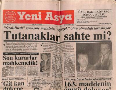 Yeni Asya Gazetesi 20 Nisan 1990 - Doğum Günü Hediyesi GZ55595 - 1