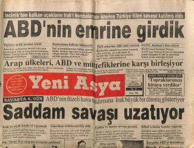 Yeni Asya Gazetesi 20 Ocak 1991 - Saddam Savaşı Uzatıyor GZ104364 - 1