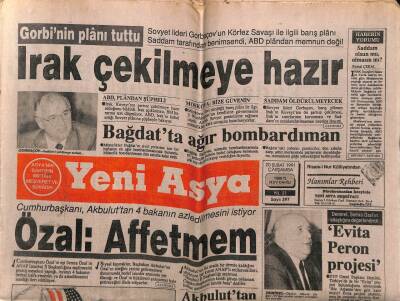 Yeni Asya Gazetesi 20 Şubat 1991 - Doğum Günü Hediyesi GZ56087 - 1