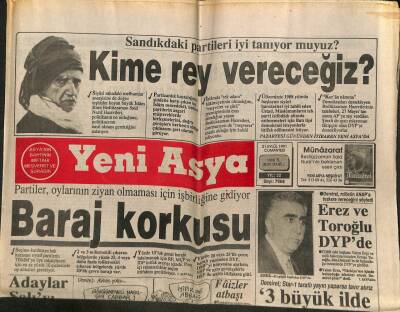 Yeni Asya Gazetesi 21 Eylül 1991 - Partilerde Baraj Korkusu GZ104341 - 1