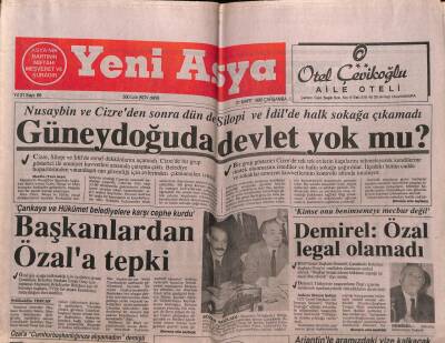 Yeni Asya Gazetesi 21 Mart 1990 - Doğum Günü Hediyesi GZ55553 - 1