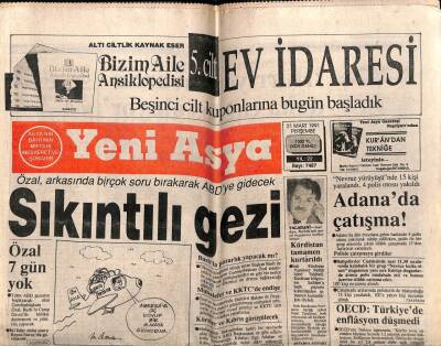 Yeni Asya Gazetesi 21 Mart 1991 - Doğum Günü Hediyesi GZ55562 - 1