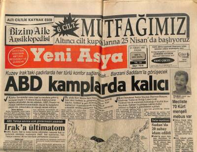 Yeni Asya Gazetesi 21 Nisan 1991 - ABD Kamplarda Kalıcı GZ104285 - 1