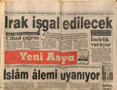 Yeni Asya Gazetesi 21 Ocak 1991 - İslam Alemi Uyanıyor, Irak İşgal Edilecek GZ104369 - 1